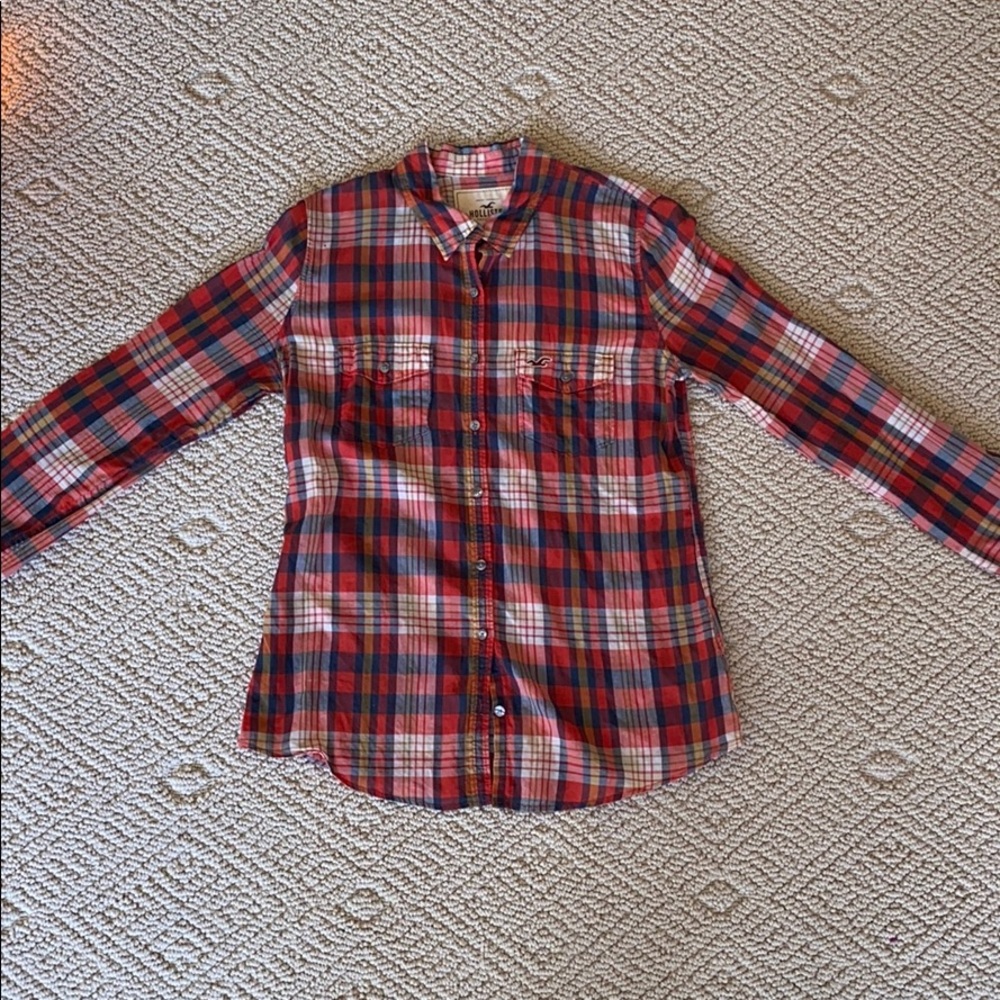 Hollister western style collared shirt
